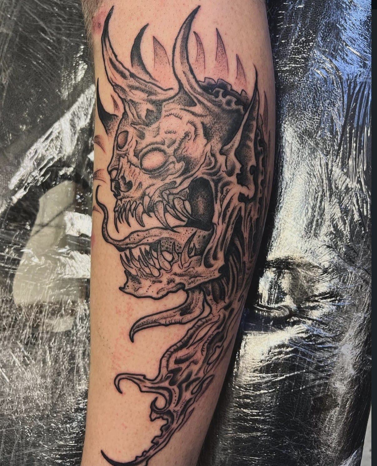 Tattoo by @mongreldave at Por Vida Tattoo Stockport